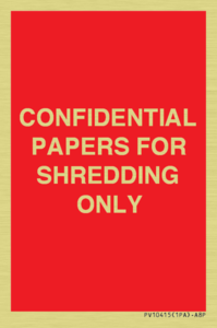 CONFIDENTIAL PAPERS FOR SHREDDING ONLY